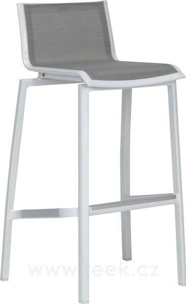 Stern Barová židle Allround, Stern, 57x52x100 cm, rám lakovaný hliník bílý (white), výplet textilen stříbrný (silver)