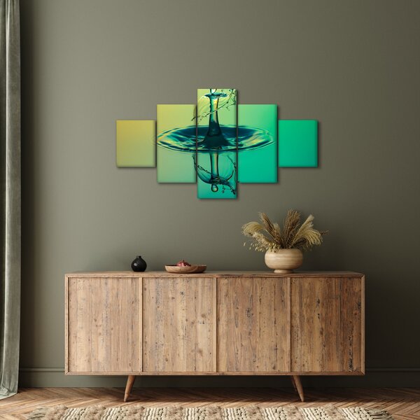 Obraz kapky vody (125x70 cm)