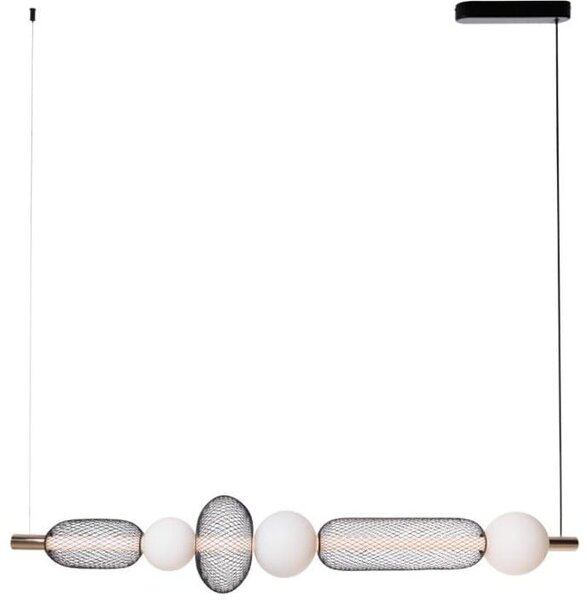 MaxLight Bora závěsné svítidlo 1x29 W černá-zlatá P0593