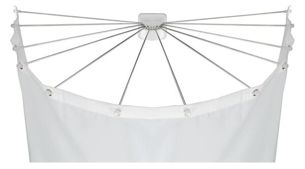WENKO 23863100 - Sprchový držák 96x72 cm nerez/bílá