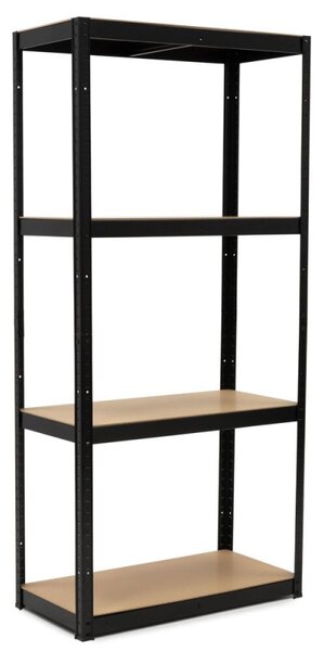 Kovový regál 174x80x40 cm 4 police SPRINGOS HA5283 černý