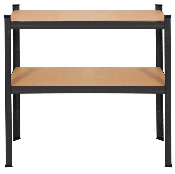 Kovový regál 174x80x40 cm 4 police SPRINGOS HA5283 černý