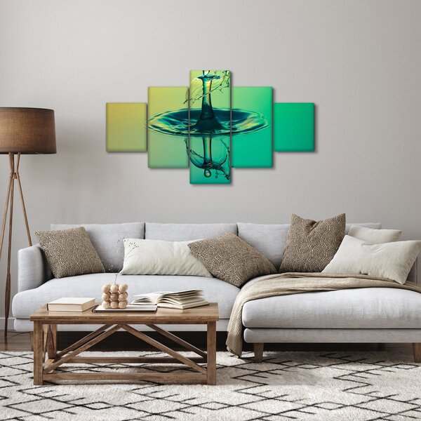 Obraz kapky vody (125x70 cm)