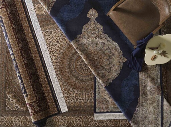 Koberec Exkluzivní Qum Silk 01 modrý