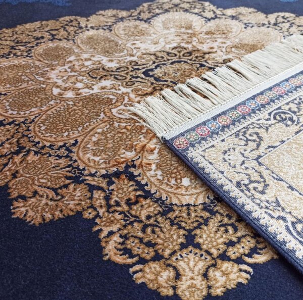 Koberec Exkluzivní Qum Silk 02 modrý
