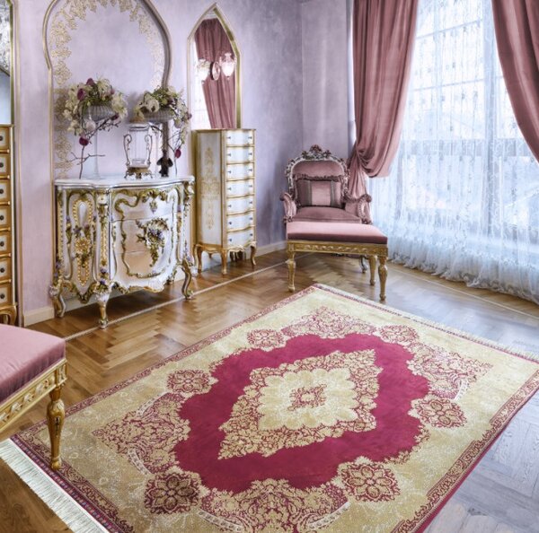 Koberec Exkluzivní Qum Silk 02 čevený