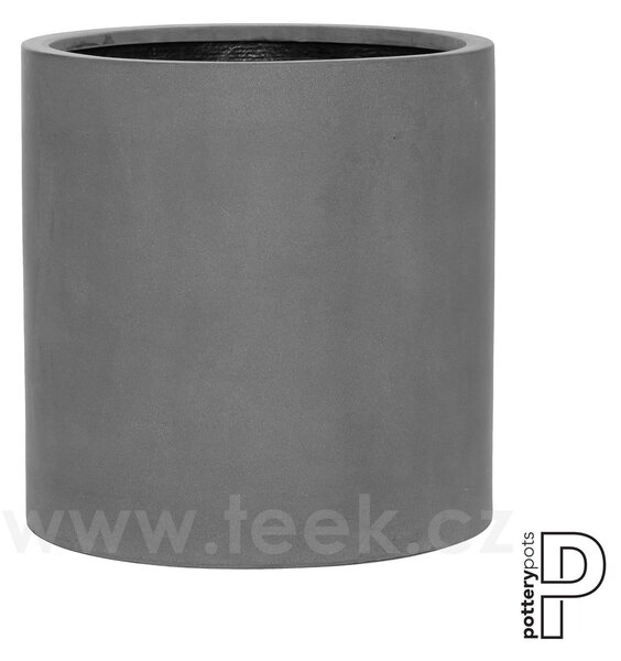 Pottery Pots Venkovní květináč kulatý Max L, Grey (barva šedá), kolekce Natural, kompozit Fiberstone, průměr 50 cm x v 50 cm, objem cca 98 l