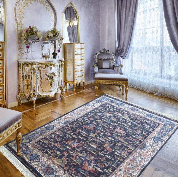 Koberec Exkluzivní Qum Silk 10 modrý