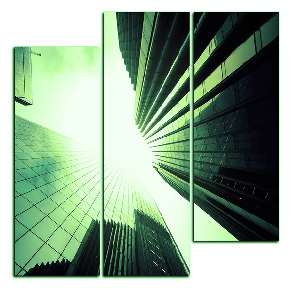 Obraz na plátně - Pohled na mrakodrap - čtverec 3252ZC (75x75 cm)