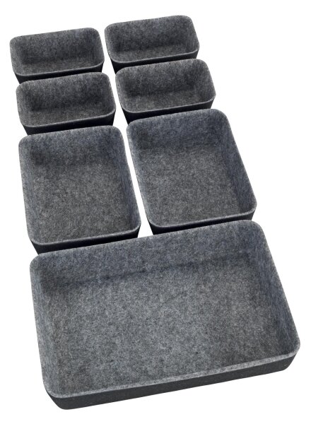 WENKO 64502100 - Organizér zásuvky FELT 28,5x20 cm šedá