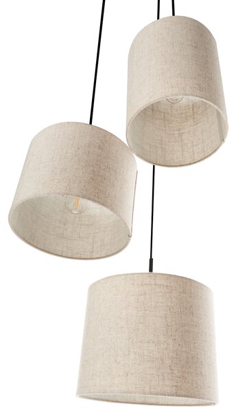 Závěsná lampa PARGUAZA Len Světle béžová