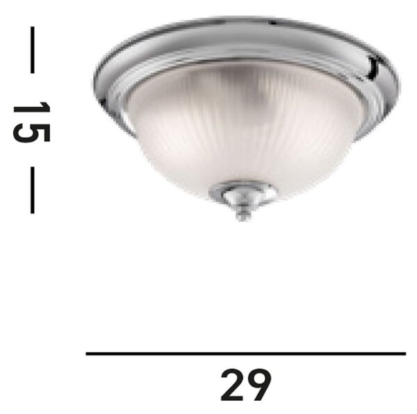Searchlight 4042 American diner IP44 stropní svítidlo chrom