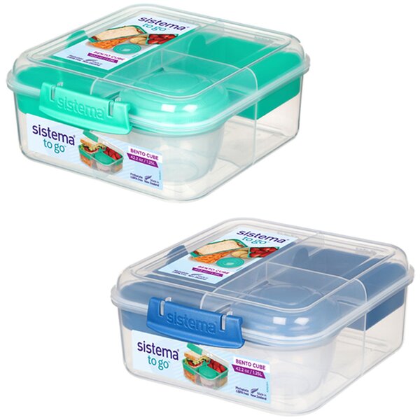 Sistema Box na jídlo To Go s 5 oddíly a kelímkem 1,25l Barva: minty teal
