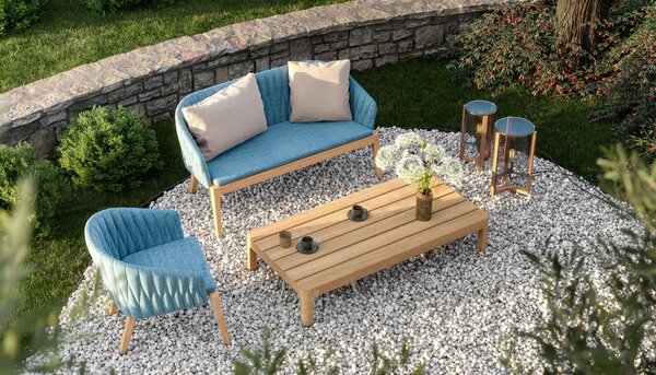 Royal Botania Rám pro lavici Calypso, Royal Botania, 134x72x72 cm, rám teak, bez sedáku a bez polstrování zádové opěrky