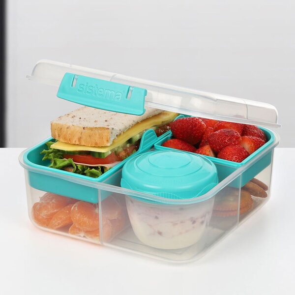 Sistema Box na jídlo To Go s 5 oddíly a kelímkem 1,25l Barva: minty teal