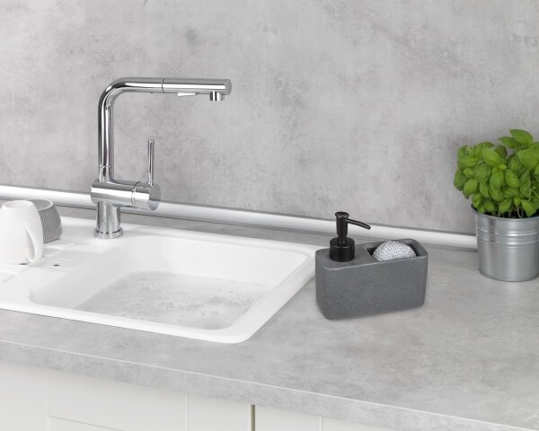 WENKO 54669100 - Dávkovač mýdla RESA 14,5x14,3 cm šedá/černá