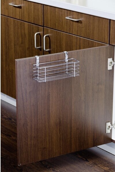 WENKO 2344100 - Košík SLIM 24x11,5 cm lesk. chrom/černá