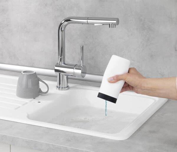 WENKO 54670100 - Dávkovač EASY SQUEEZ-E 6x14 cm bílá/černá