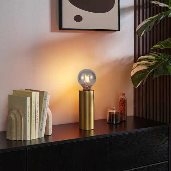 Moderní stolní lampa mosaz 24 cm - Cylinder