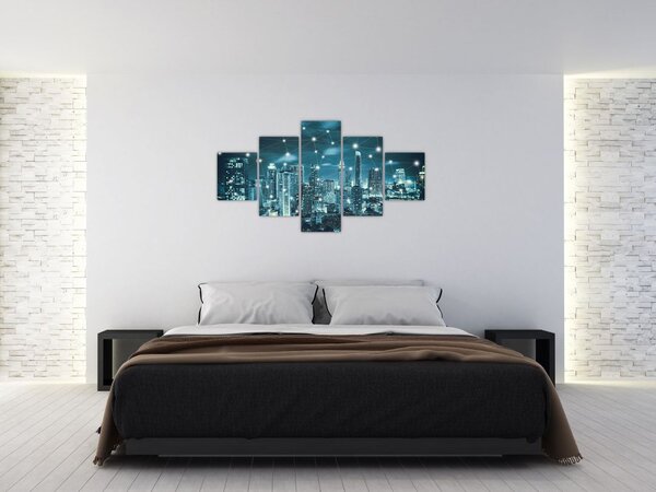 Obraz zářícího velkoměsta (125x70 cm)