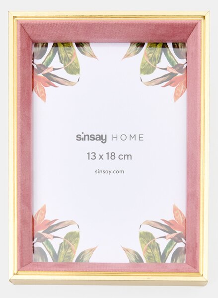 Sinsay - Rámeček na fotografie se sametovým prvkem - růžová