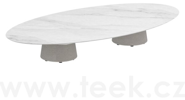 Royal Botania Betonový nízký stůl Conix, Royal Botania, elipsa 250x130x35 cm, beton cement grey