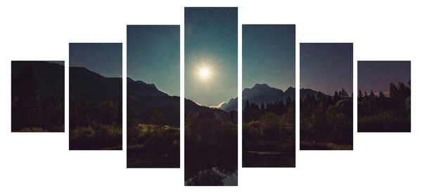 Obraz - noční obloha (210x100 cm)
