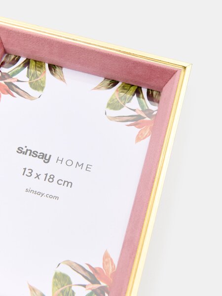Sinsay - Rámeček na fotografie se sametovým prvkem - růžová
