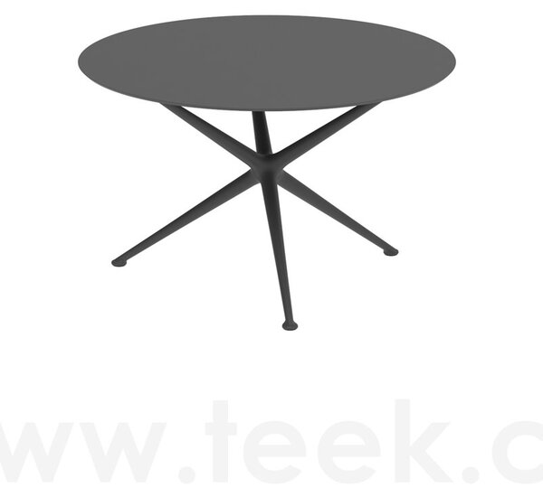 Royal Botania Jídelní stůl Exes, Royal Botania, kulatý 120x75 cm, rám hliník pebble, deska teak