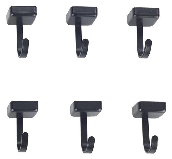 WENKO 71149800 - Háčky JET 2,2x3,9 cm černá/stříbrná
