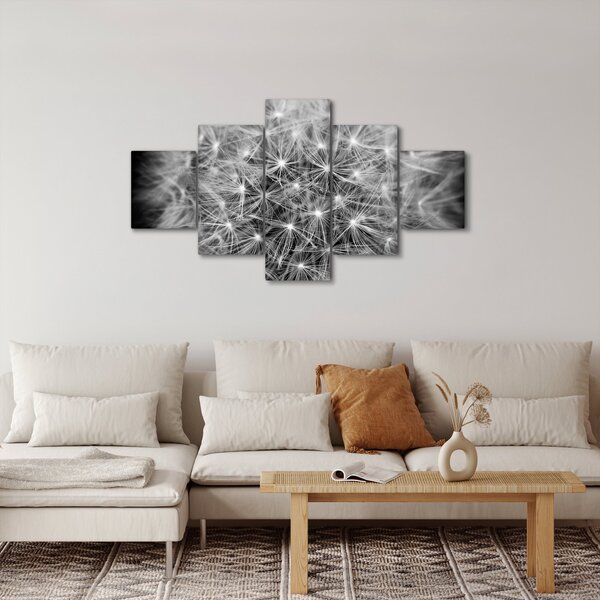 Obraz šedé pampelišky (125x70 cm)