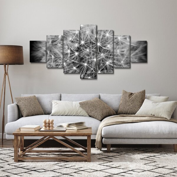 Obraz šedé pampelišky (210x100 cm)