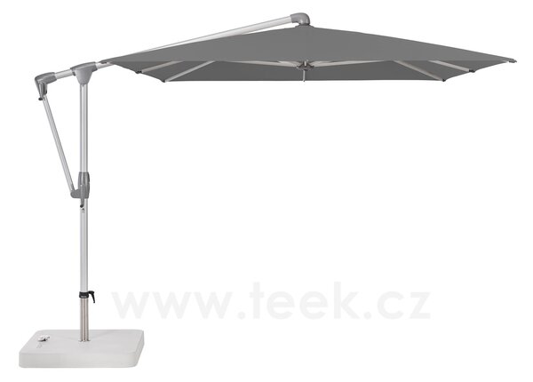 Glatz Boční slunečník Sunwing CASA, Glatz, obdélníkový 300x240 cm (3x2,4 m), hliníkový rám antracitový (anthracite), potah polyester 220 g/m2 šedá (grey)