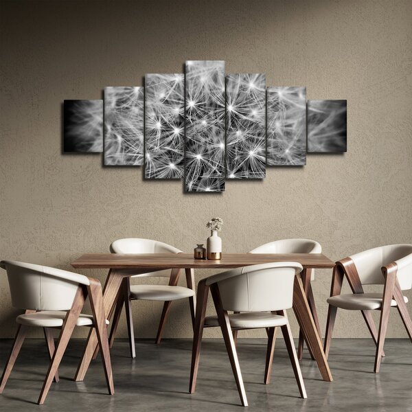 Obraz šedé pampelišky (210x100 cm)