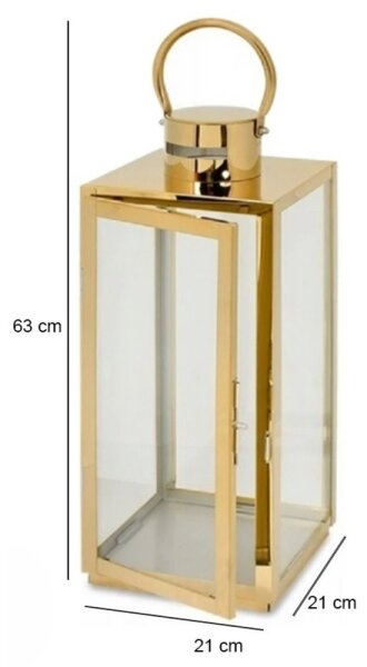 Dekorační lucerna TOWER 63 cm zlatá