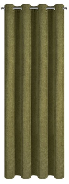 ZÁVĚS NA KROUŽCÍCH BLAKE 140X250 CM OLIVOVÝ