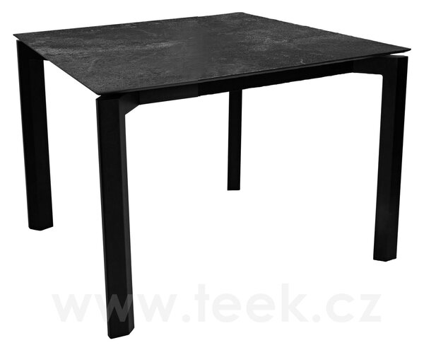 Stern Jídelní stůl Penta, Stern, čtvercový 80x80x73 cm, rám hliník barva dle vzorníku, deska teak