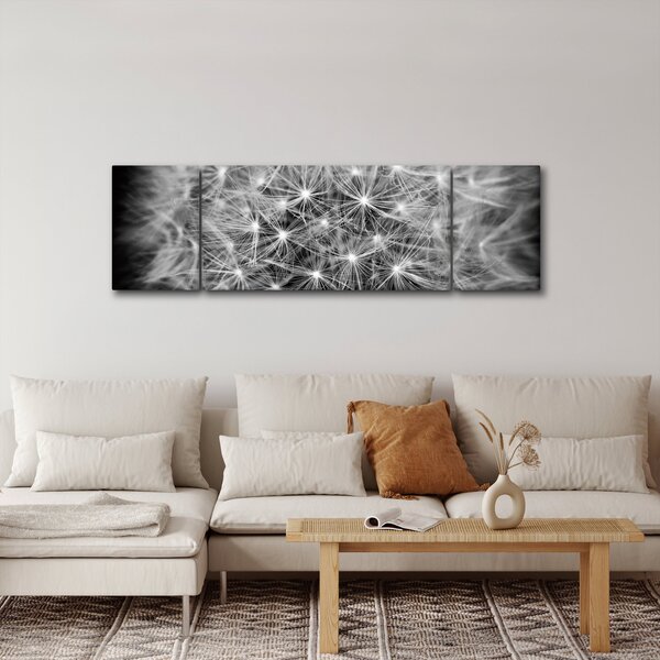 Obraz šedé pampelišky (170x50 cm)