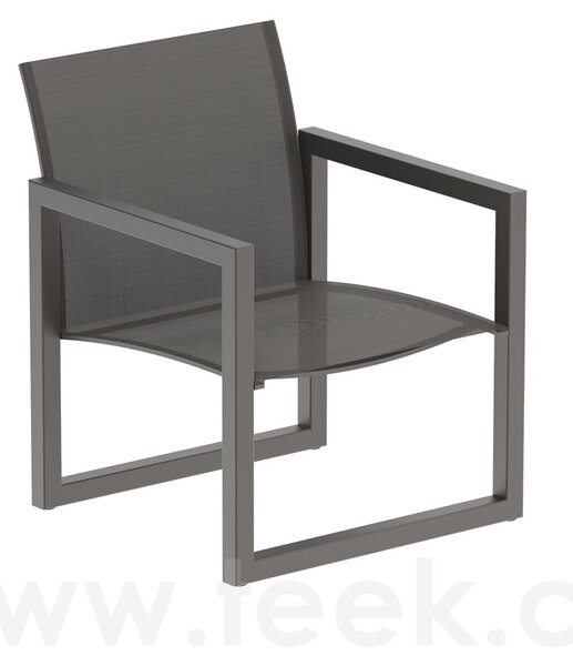Royal Botania Nízké křeslo Ninix, Royal Botania, 61x64,5x75 cm, rám ocel barva anthracite, výplet Batyline black