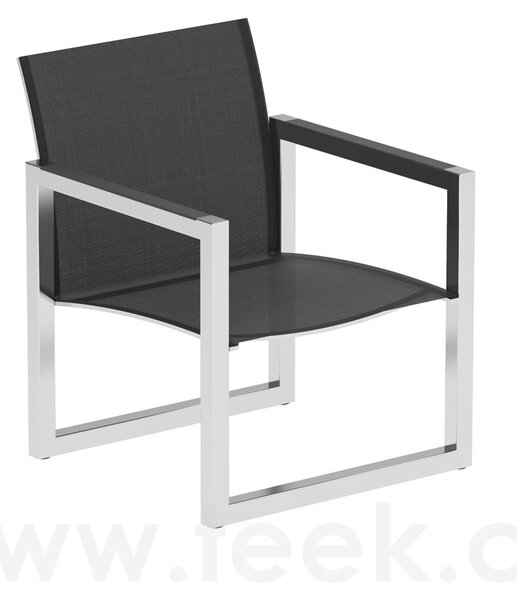Royal Botania Nízké křeslo Ninix, Royal Botania, 61x64,5x75 cm, rám ocel barva anthracite, výplet Batyline black