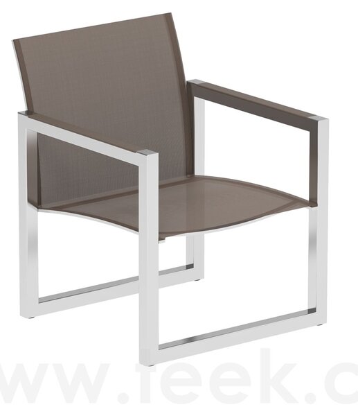 Royal Botania Nízké křeslo Ninix, Royal Botania, 61x64,5x75 cm, rám ocel barva anthracite, výplet Batyline black