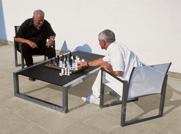 Royal Botania Nízké křeslo Ninix, Royal Botania, 61x64,5x75 cm, rám ocel barva anthracite, výplet Batyline black