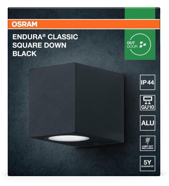 LEDVANCE venkovní nástěnné svítidlo Endura Classic Square Down GU10 220-240 V IP44