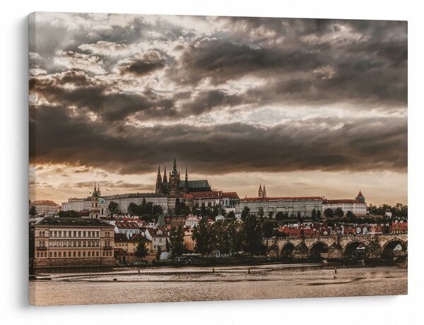 Obraz - zamračená Praha (70x50 cm)