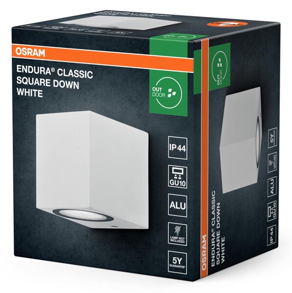 LEDVANCE venkovní nástěnné svítidlo Endura Classic Square Down GU10 220-240 V IP44