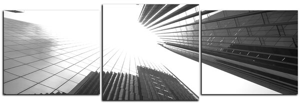 Obraz na plátně - Pohled na mrakodrap - panoráma 5252QD (90x30 cm)