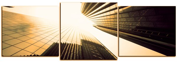 Obraz na plátně - Pohled na mrakodrap - panoráma 5252FD (150x50 cm)