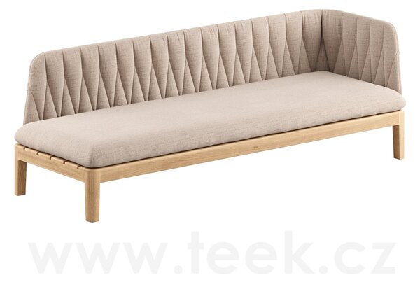 Royal Botania Rám pro modulový díl 3-místný levostranný L3 Calypso Lounge, Royal Botania, 226x82x69 cm, rám teak, bez sedáku a bez polstrování zádové opěrky