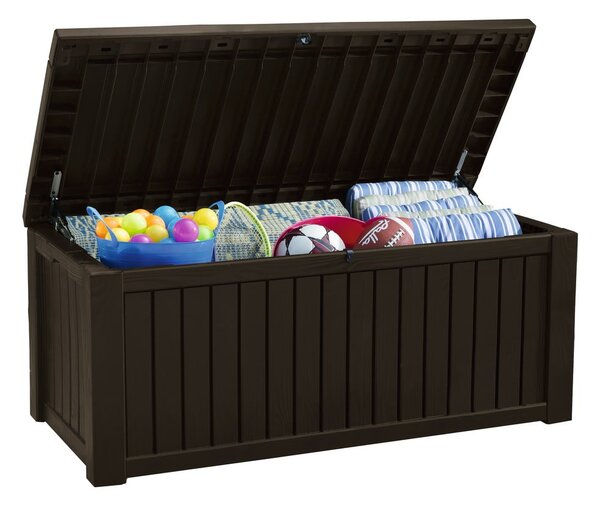 Tmavě hnědý zahradní úložný box – Keter