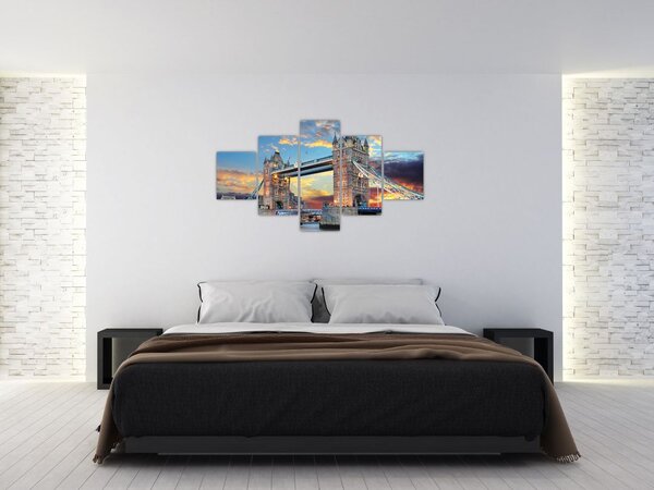 Obraz - Tower Bridge, Londýn, Anglie (125x70 cm)